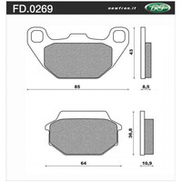 NEWFREN BRAKE PADS - FD0269-BE SCOOTER ORGANIC   