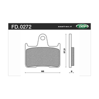 NEWFREN BRAKE PADS - FD0272-BT TOURING ORGANIC   