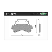 NEWFREN BRAKE PADS - FD0279-BV ATV ORGANIC   