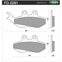NEWFREN BRAKE PADS - FD0281-BD OFF ROAD DIRT ORGANIC 