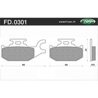 NEWFREN BRAKE PADS - FD0301-BV OFF ROAD ATV ORGANIC 