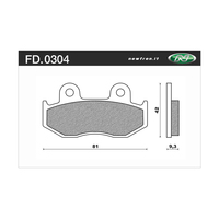 NEWFREN BRAKE PADS - FD0304-SE SCOOTER ELITE SINTERED  