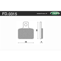 NEWFREN BRAKE PADS - FD0315-BD OFF ROAD DIRT ORGANIC 