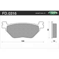 NEWFREN BRAKE PADS - FD0316-BE SCOOTER ORGANIC   