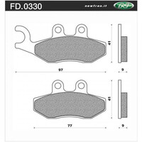 NEWFREN BRAKE PADS - FD0330-SE SCOOTER ELITE SINTERED  