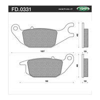 NEWFREN BRAKE PADS - FD0331-BT TOURING ORGANIC   