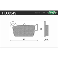 NEWFREN BRAKE PADS - FD0349-BD OFF ROAD DIRT ORGANIC 