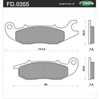 NEWFREN BRAKE PADS - FD0355-BT TOURING ORGANIC   