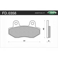 NEWFREN BRAKE PADS - FD0358-BT TOURING ORGANIC   