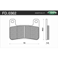 NEWFREN BRAKE PADS - FD0362-TS TOURING SINTERED   