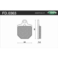 NEWFREN BRAKE PADS - FD0363-SD TOURING SINTERED   