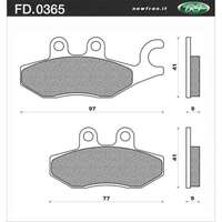 NEWFREN BRAKE PADS - FD0365-BE SCOOTER ORGANIC   
