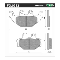 NEWFREN BRAKE PADS - FD0383-BT OFF ROAD ATV ORGANIC 