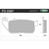 NEWFREN BRAKE PADS - FD0387-SH RAOD H/D SINTERED  