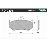 NEWFREN BRAKE PADS - FD0391-BT TOURING ORGANIC   