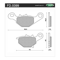 NEWFREN BRAKE PADS - FD0399-BD OFF ROAD DIRT ORGANIC 
