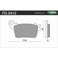 NEWFREN BRAKE PADS - FD0412-BT TOURING ORGANIC   