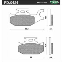 NEWFREN BRAKE PADS - FD0424-BV OFF ROAD ATV ORGANIC