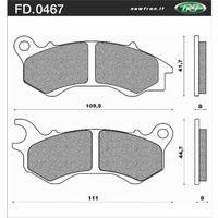 NEWFREN BRAKE PADS - FD0467-BE SCOOTER ORGANIC   