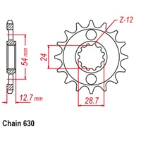 SUPERSPROX PITCH FRONT SPROCKET Z1000 J;Z1100 