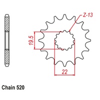 SUPERSPROX 520 PITCH FRONT SPROCKET SUZUKI 