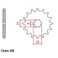 SUPERSPROX 428 PITCH FRONT SPROCKET TC90/100 