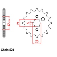 SUPERSPROX 520 PITCH FRONT SPROCKET KAW/SUZ/YAM 