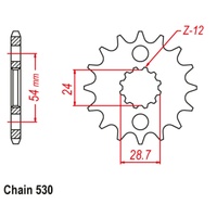 SUPERSPROX 530 PITCH FRONT SPROCKET ZX750/900 