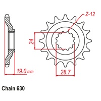 SUPERSPROX 630 PITCH FRONT SPROCKET KAWASAKI 
