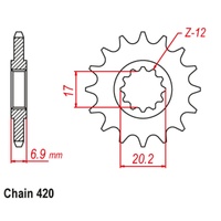 SUPERSPROX 420 PITCH FRONT SPROCKET APRILIA 50 RX