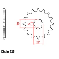 SUPERSPROX 525 PITCH FRONT SPROCKET SUZUKI