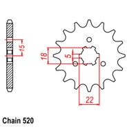 SUPERSPROX 520 PITCH FRONT SPROCKET KAWASAKI 