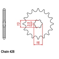 SUPERSPROX 428 PITCH FRONT SPROCKET YAMAHA 