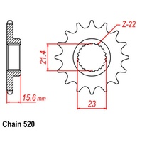 SUPERSPROX 520 PITCH FRONT SPROCKET YAMAHA 