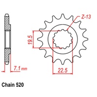 SUPERSPROX 520 PITCH FRONT SPROCKET SUZUKI