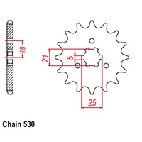 SUPERSPROX 530 PITCH FRONT SPROCKET SUZUKI