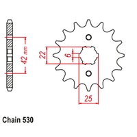 SUPERSPROX 530 PITCH FRONT SPROCKET HONDA