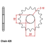 SUPERSPROX 428 PITCH FRONT SPROCKET SUZUKI