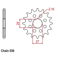 SUPERSPROX 530 PITCH FRONT SPROCKET SUZUKI