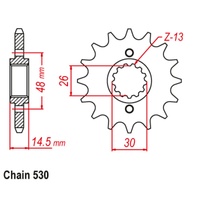 SUPERSPROX 530 PITCH FRONT SPROCKET HONDA