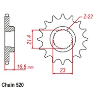 SUPERSPROX 520 PITCH FRONT SPROCKET YAMAHA 
