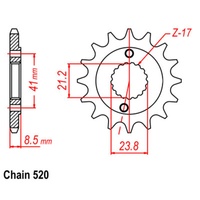 SUPERSPROX 520 PITCH FRONT SPROCKET HONDA
