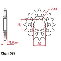 SUPERSPROX 525 PITCH FRONT SPROCKET YAMAHA 