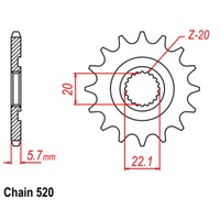 SUPERSPROX 520 PITCH FRONT SPROCKET YAMAHA 