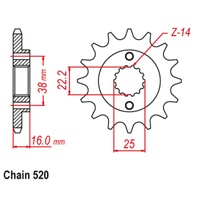 SUPERSPROX 520 PITCH FRONT SPROCKET DUCATI