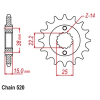 SUPERSPROX 520 PITCH FRONT SPROCKET DUCATI