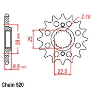 SUPERSPROX 520 PITCH FRONT SPROCKET BMW