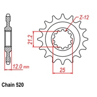 SUPERSPROX 520 PITCH FRONT SPROCKET HUSQVARNA