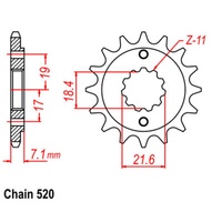 SUPERSPROX 520 PITCH FRONT SPROCKET HONDA