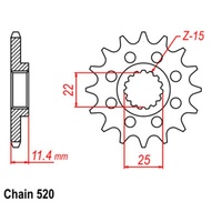 SUPERSPROX 520 PITCH FRONT SPROCKET KTM 